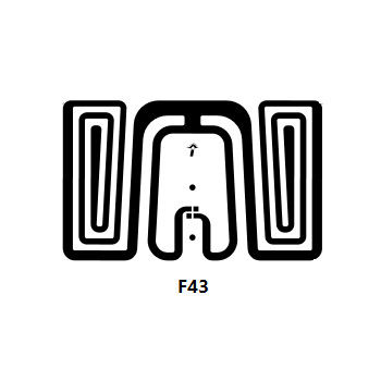 カスタムサイズ 26x16mm F43 ドライ UHF RFID インレイ Impinji Monza 4チップ