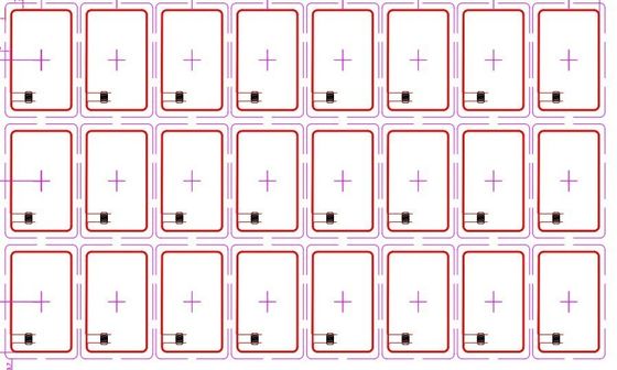 PVC素材 接触式 HF 湿 RFID プレラム 125KHZ 13.56MHZ RFID インレイ
