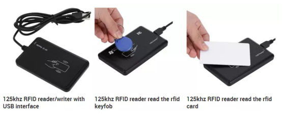 カスタマイズされたロゴ RFIDカードリーダー 13.56Mhz 125KHZ IDカードリーダー T5577チップ